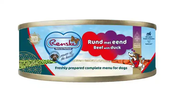 RENSKE HOND BLIK RUND MET EEND 95 GRAM