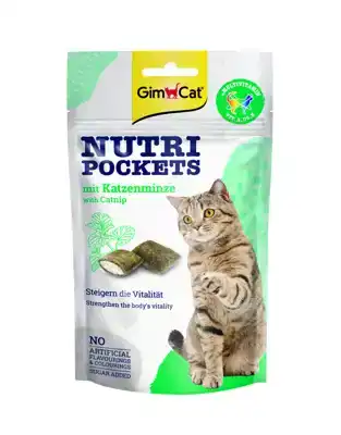 GIMCAT NUTRI POCKETS KATTENKRUID + MULTI VITAMINE 60 GR