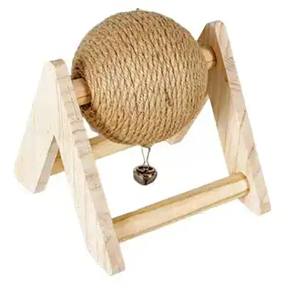 SISAL KRABBAL KONIJNEN & KNAAGDIEREN 17X17X16CM HOUTKLEURIG