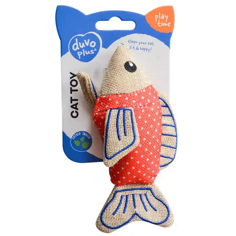 DUVO+ RETRO RODE HAAI 15 CM ROOD