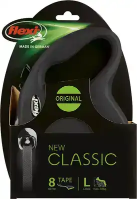 FLEXI CLASSIC LINT L/8M ZWART