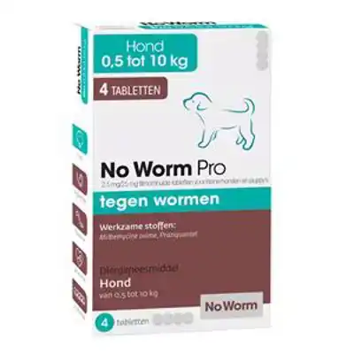 NO WORM PRO HOND SMALL/PUPPY 4 TABLETTEN