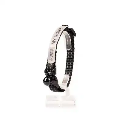 DUVO+ KATTENHALSBAND REFLECTEREND ADRESVAKJE ZWART