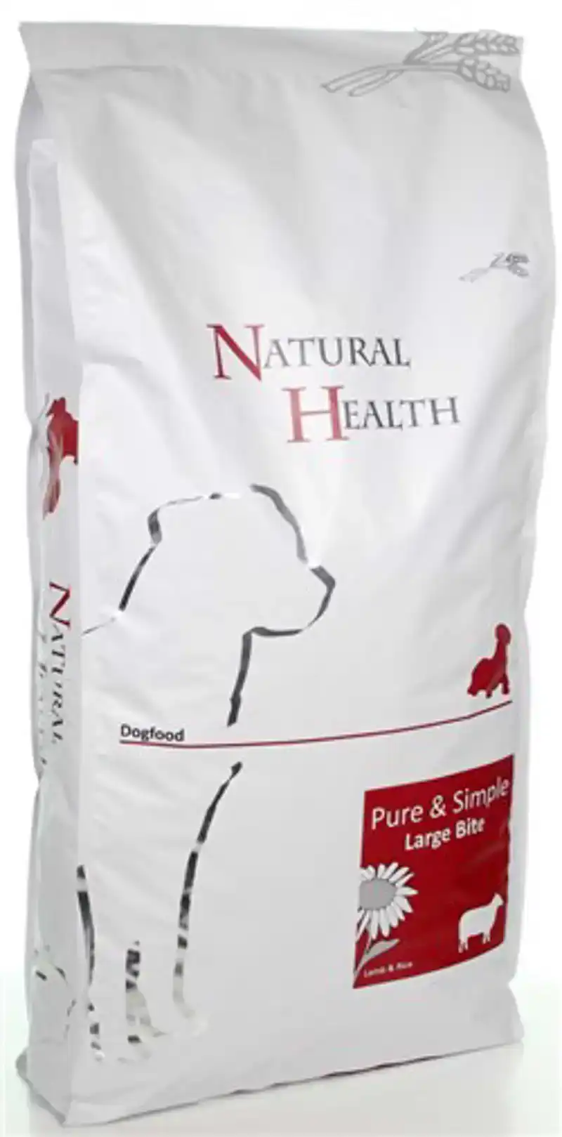 NATURAL HEALTH DOG LAM/RIJST LARGE BITE 12,5KG