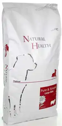 NATURAL HEALTH DOG LAM/RIJST LARGE BITE 12,5KG