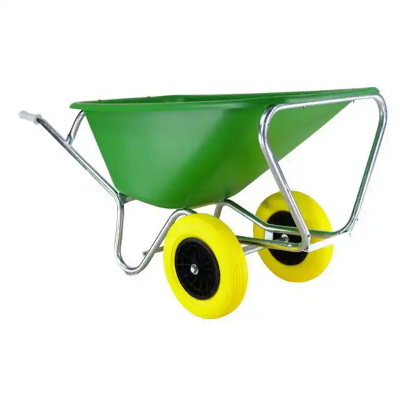 KRUIWAGEN FORT F&S 165L GROEN HDPE BAK, 2 WIEL-NOOITMEERLEK