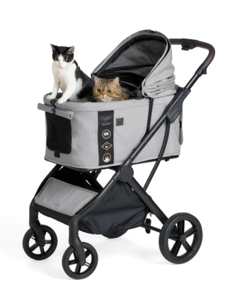 FIKAGO - AGILE 2 - PET STROLLER (UP TO 30KG) - SOFT GREY