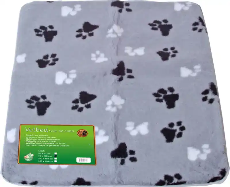 VETBED MET BOT 100X75 CM GRIJS