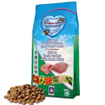 RENSKE SUPER PREMIUM ADULT KALKOEN EN EEND 2KG