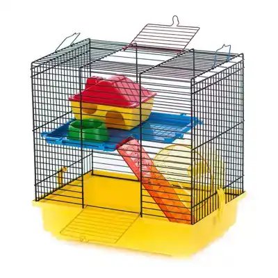 HAMSTERWONING TEDDY 1 GEEL/ZWART