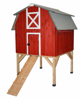 KIPPENWONING LUCAS RED BARN 92X95,5X130CM MEERKLEURIG