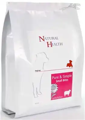 NATURAL HEALTH DOG LAM/RIJST SMALL BITES 400 GRAM