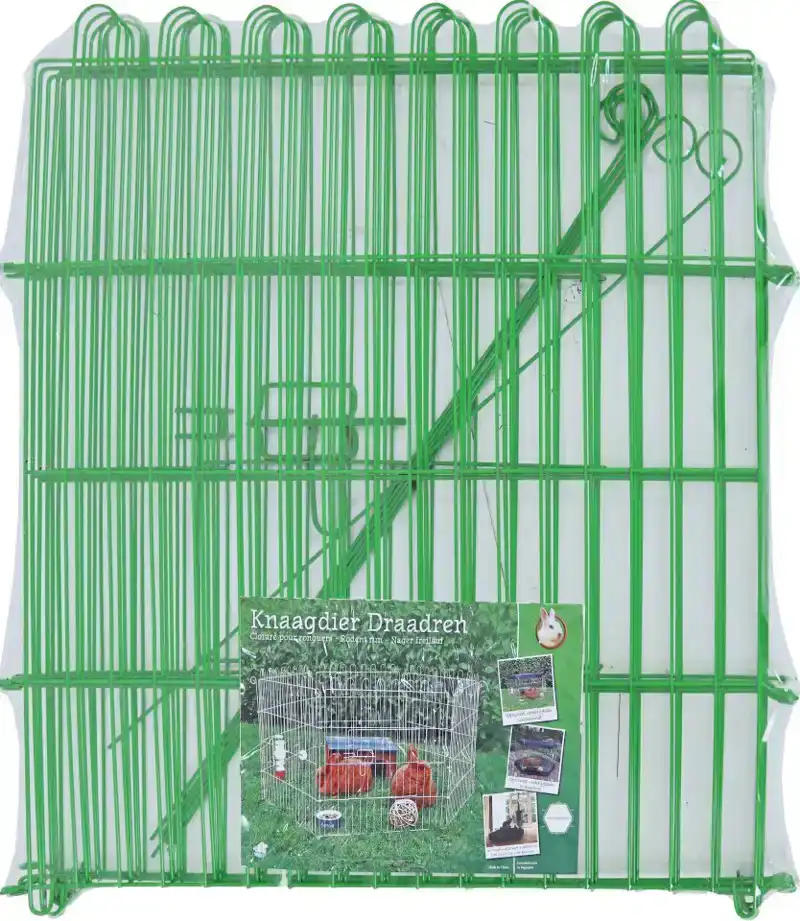 KONIJNEN DRAADREN 6 PANELEN APPELGROEN