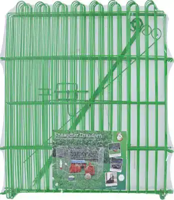KONIJNEN DRAADREN 6 PANELEN APPELGROEN