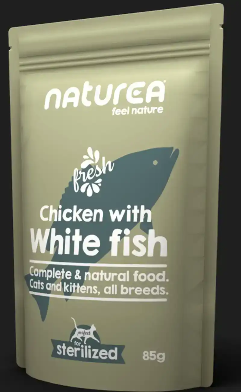 NATUREA CAT WET FOOD CHICKEN WHITE FISH 85 GR
