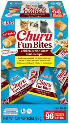 INABA CHURU FUN BITES CHICKEN WRAPS TUNA  12 GR.