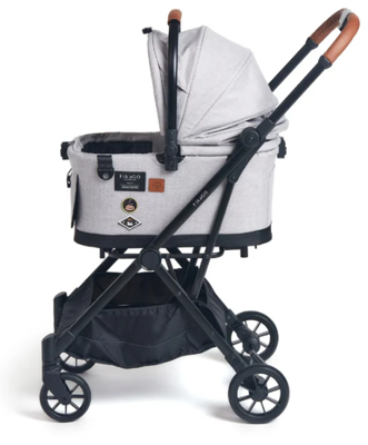 FIKAGO - FLYTTA PLUS - DETACHABLE PET STROLLER - GREY HUSKEY