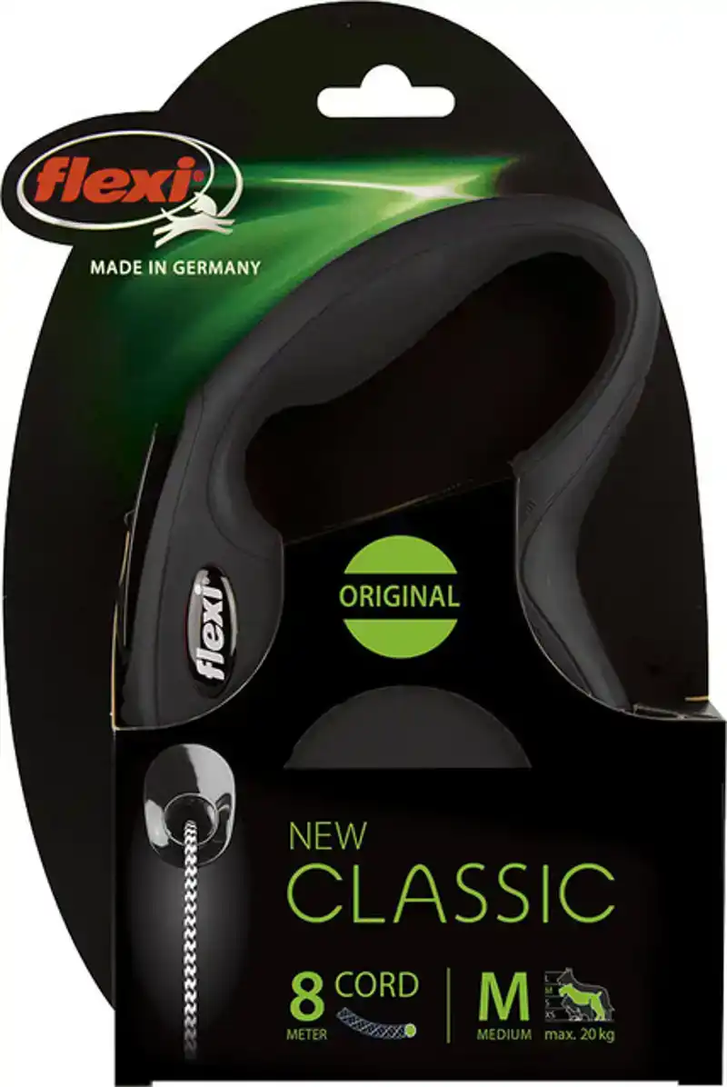 FLEXI CLASSIC TOUW M/8M ZWART