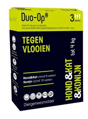 DUO OP 40MG KAT, KONIJN, HOND TOT 4KG 3 PIP.