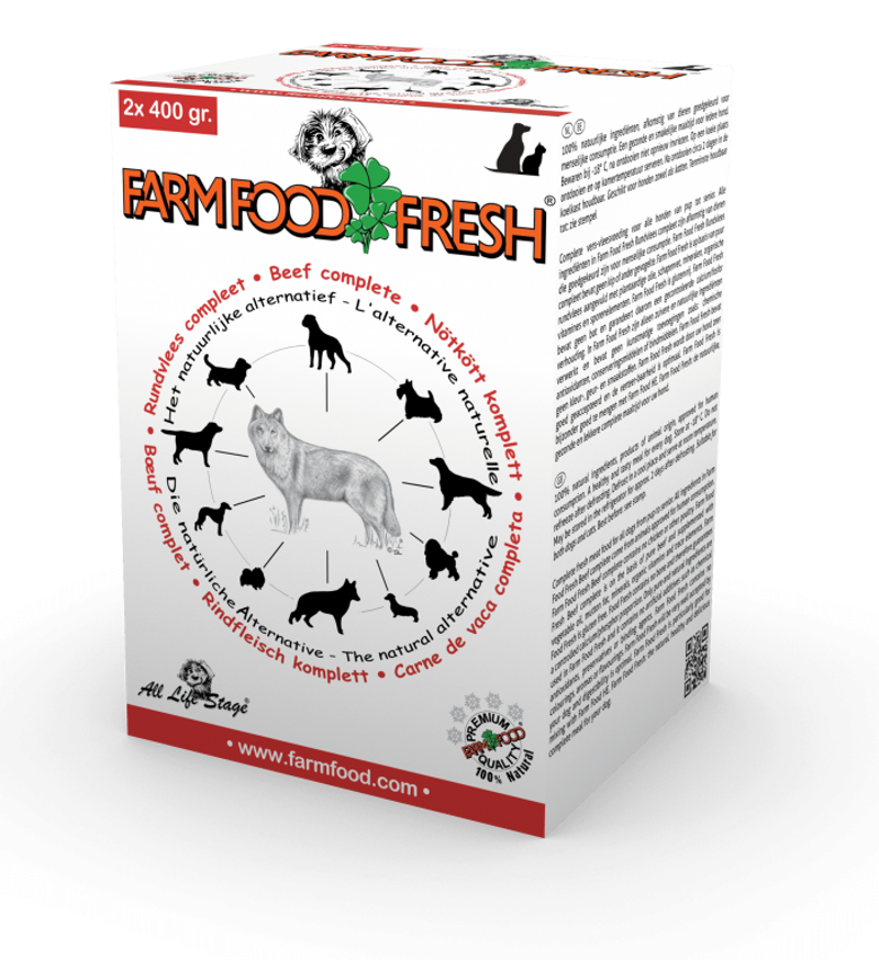 FARM FOOD FRESH RUNDVLEES COMPLEET 2X400 GRAM