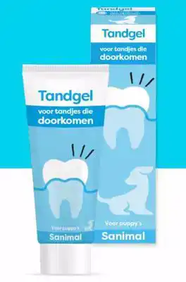 SANIMAL TANDGEL VOOR TANDJES DIE DOORKOMEN