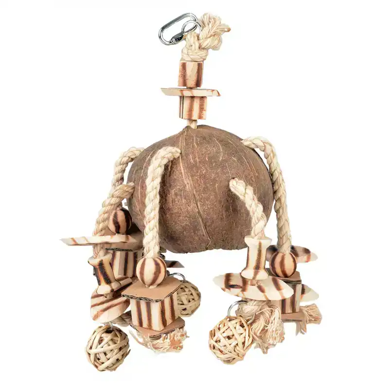 DUVO+ COCONUT JUNGLE HANGER MET HOUTBLOKJES & WILGENBALLETJE