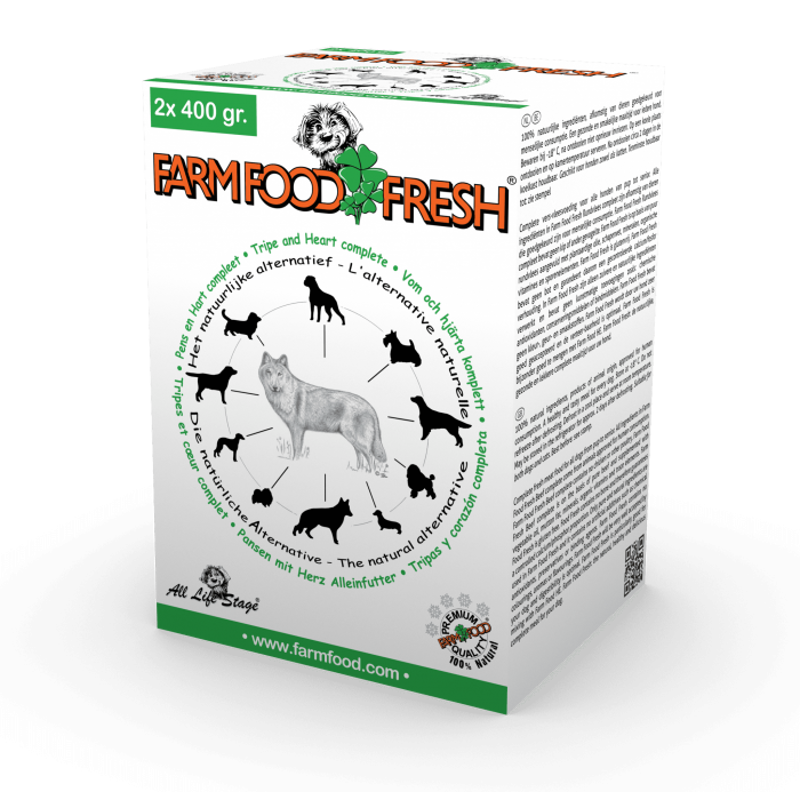 FARM FOOD FRESH PENS EN HART COMPLEET 2X400 GRAM