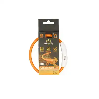 RING FLASH LICHT USB NYLON 65 CM ORANJE