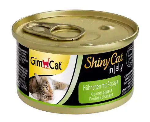 GIMCAT SHINYCAT IN JELLY KIP MET PAPAJA 70 GRAM GIMCAT