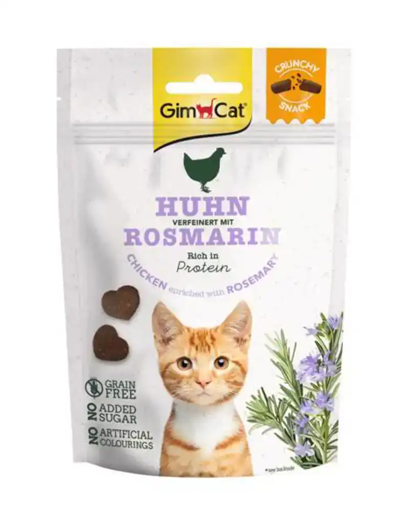 GIMCAT CRUNCHY SNACK KIP & ROZEMARIJN 50 GRAM