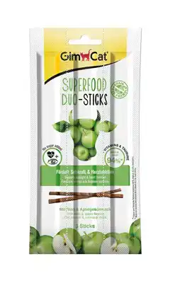 GIMCAT SUPERFOOD DUO-STICKS MET RUND & APPELSMAAK GIMCAT