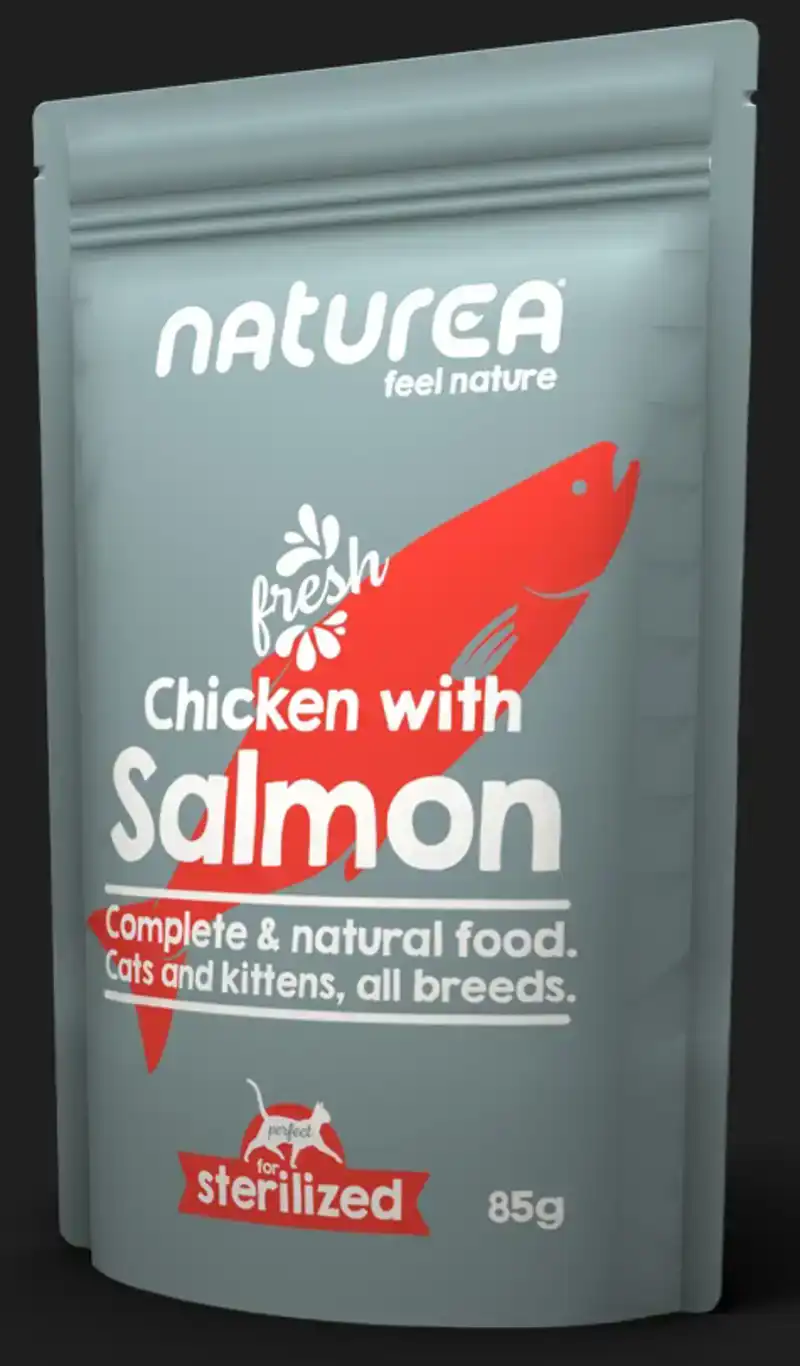 NATUREA CAT WET FOOD CHICKEN SALMON 85 GR