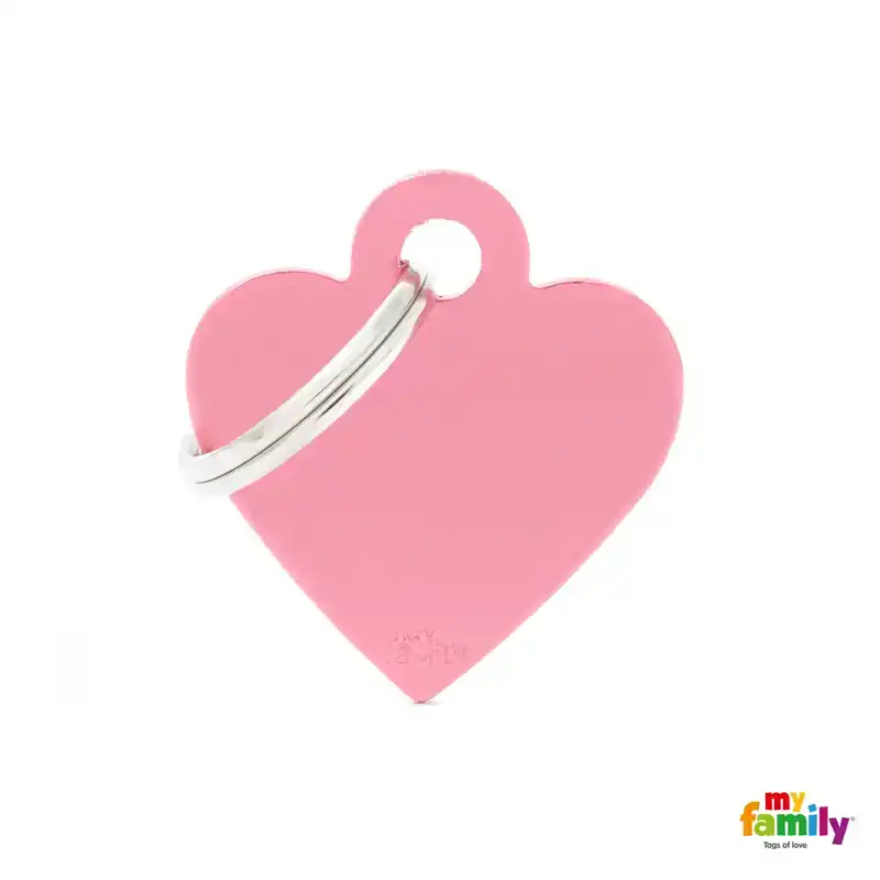 PENNING SMALL HEART ALUMINIUM PINK L000012296
