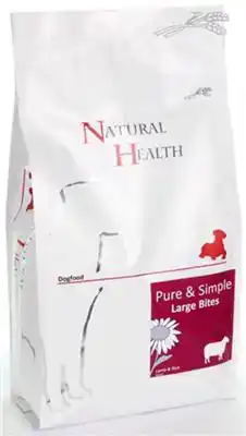 NATURAL HEALTH DOG LAM/RIJST LARGE BITE 7,5KG