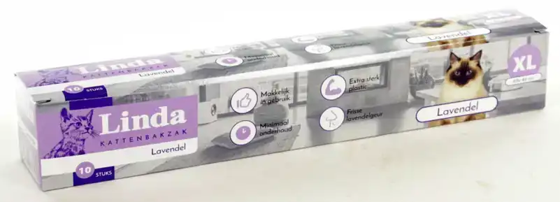 KATTENBAKZAK LAVENDEL LINDA XL 10 ST