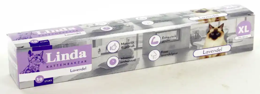 KATTENBAKZAK LAVENDEL LINDA XL 10 ST