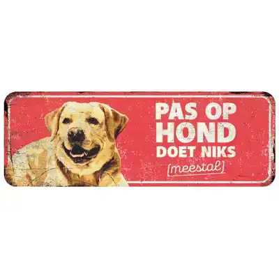 D&D WAARSCHUWINGSBORD LABRADOR ROOD