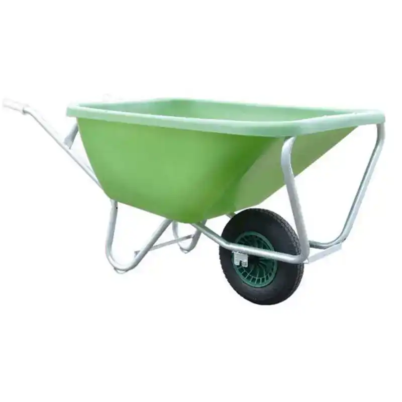 KRUIWAGEN FORT, 200L GROEN HDPE BAK, VERZ. ONDERSTEL 2-WIEL