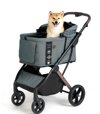 FIKAGO - AGILE 2 - PET STROLLER (UP TO 30KG) - VINTAGE GREEN