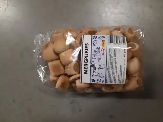 DIER ALL IN KOEKJES MERGPIJPJES 400 GR ZAK