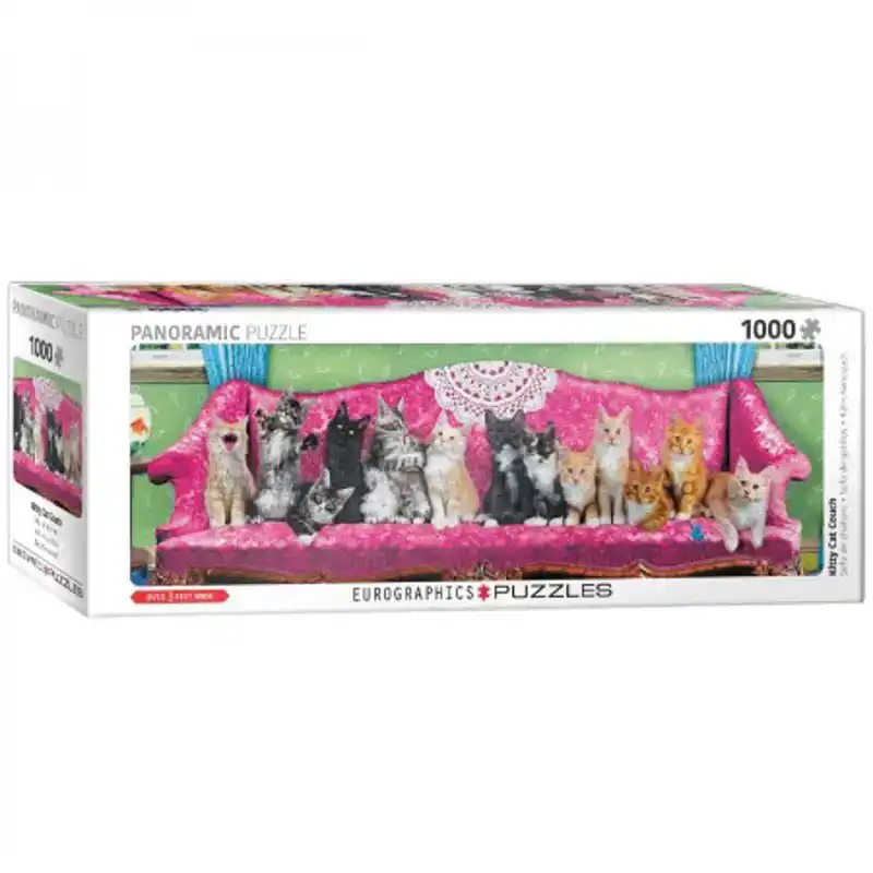 CADEAUSHOP PUZZEL KITTY CAT COUCH PANORAMA, 1000 ALL-IN PNT