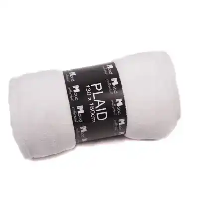 PLAID FLEECE 130X180 BRIGHTWHITE