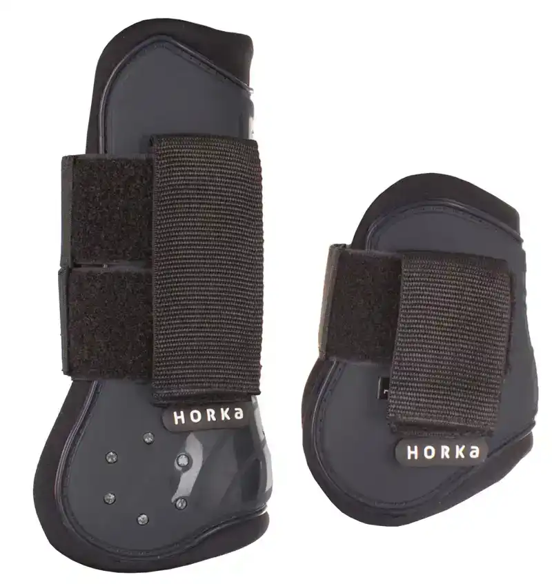 HORKA PVC BEENBESCHERMERSET STRASS, SET VAN 4 S ZWART