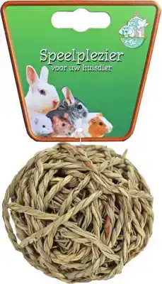 KNAAGDIERBAL MET BEL 10 CM NATURAL