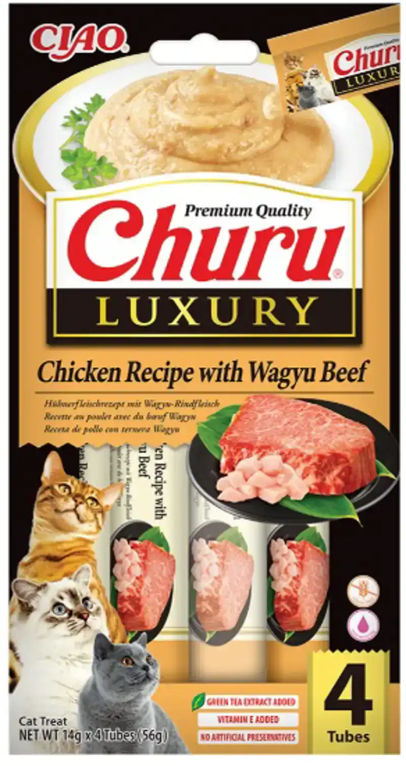 INABA CHURU LUXURY CHICKEN WITH WAGYU BEEF 4ST