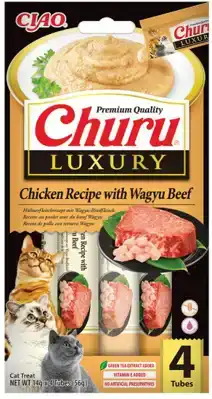 INABA CHURU LUXURY CHICKEN WITH WAGYU BEEF 4ST