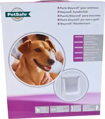 STAYWELL MEDIUM HUISDIERDEUR 740 WIT/TRANS