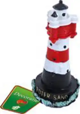 POLYRESIN ORNAMENT VUURTOREN ROND