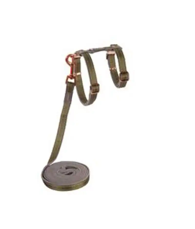 CATZ URBANCAT TUIG+LIJN S OLIVE TWIST 1 ST