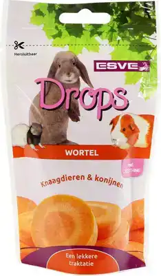 KNAAGDIER DROPS WORTEL 75 GRAM